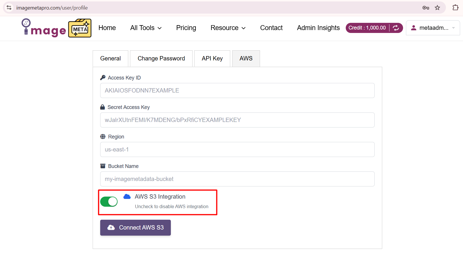 3rd step to manange API Key
