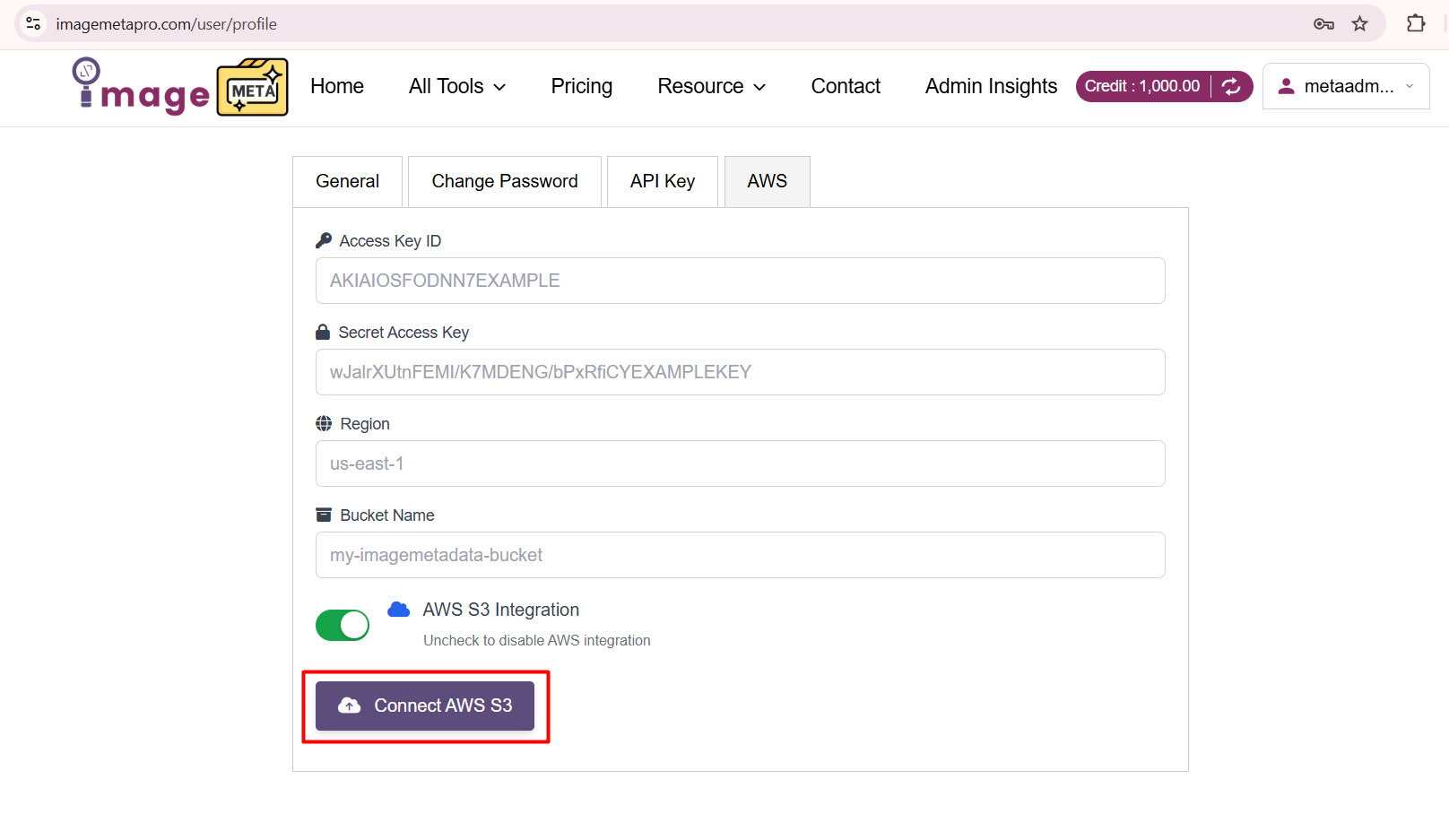 3rd step to manange API Key