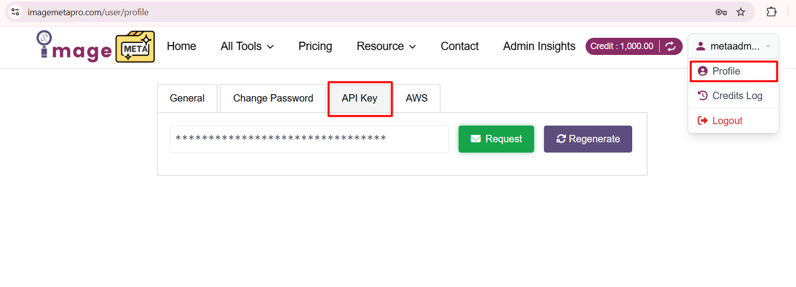 2nd step to manange API Key